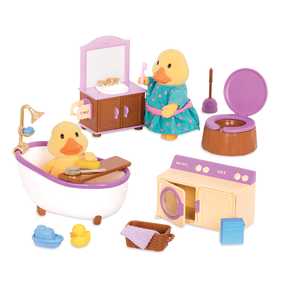 Lil Woodzeez - Playset Bathroom and Laundry