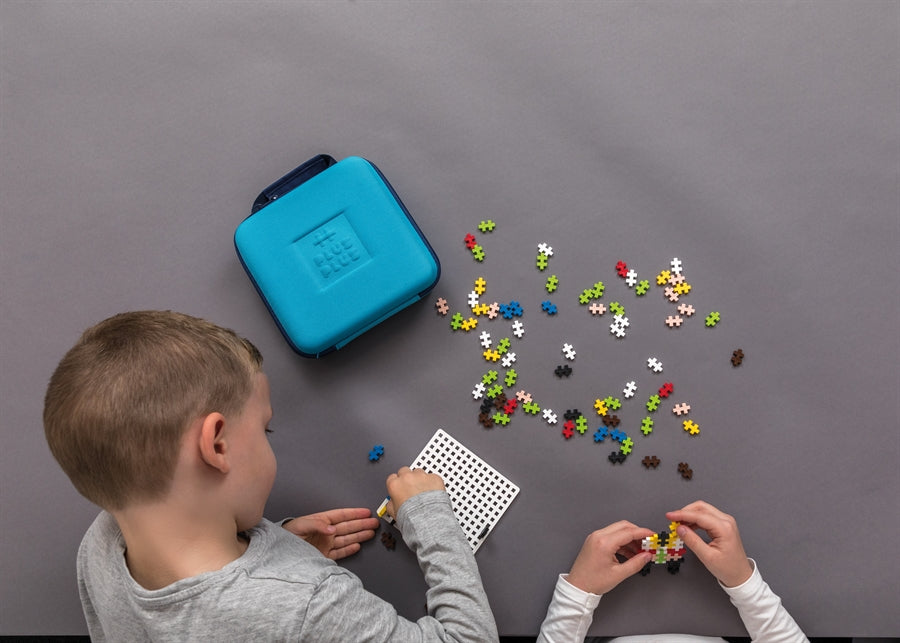 Plus Plus Puzzles - Travel Case - Blue - 100 Pcs
