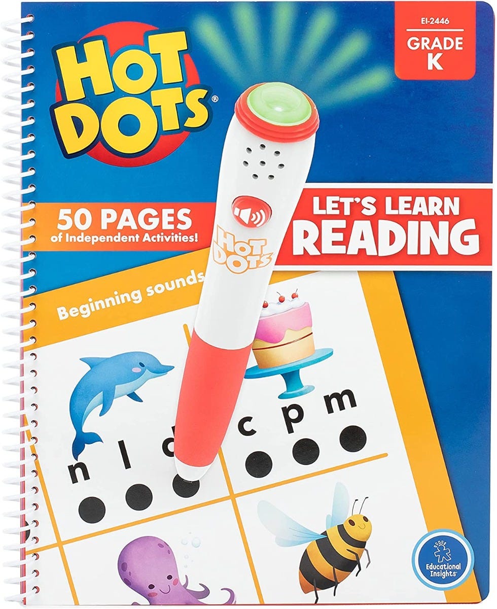 Educational Insights - Hot Dots - Lets Learn Reading Workbook - Kindergarten