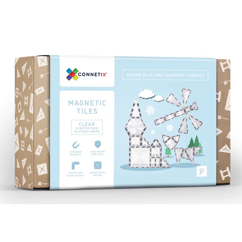 Connetix - Clear Starter Pack - 34 Piece