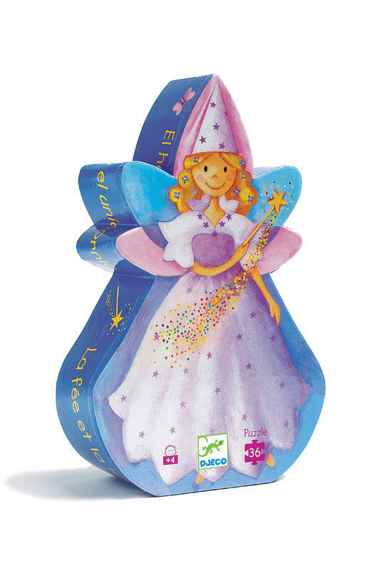 Djeco - Puzzle Silhouette 36pcs - Fairy And Unicorn