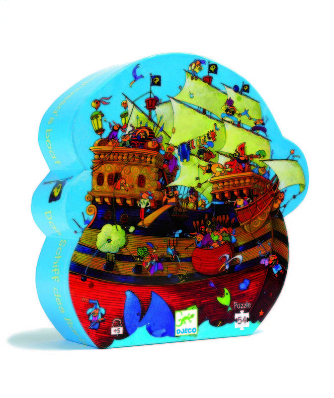 Djeco - Puzzle Silhouette 54pcs - Barbarossa Boat