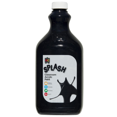 Edvantage - Splash Classroom Acrylic Paint 2Ltr - Licorice Black