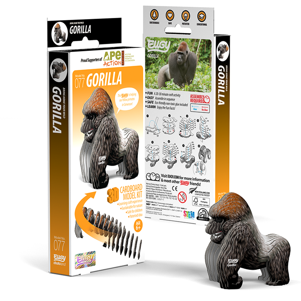 EUGY - Gorilla 3D Puzzle