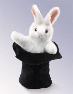 Folkmanis - Rabbit in Hat Puppet