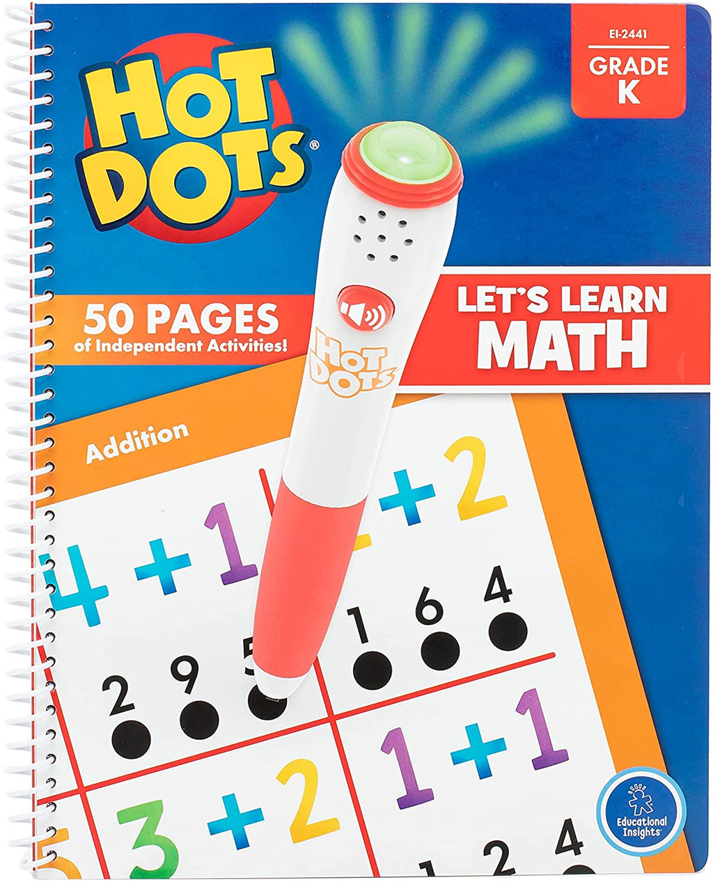 Educational Insights - Hot Dots - Lets Learn Math Workbook - Kindergarten