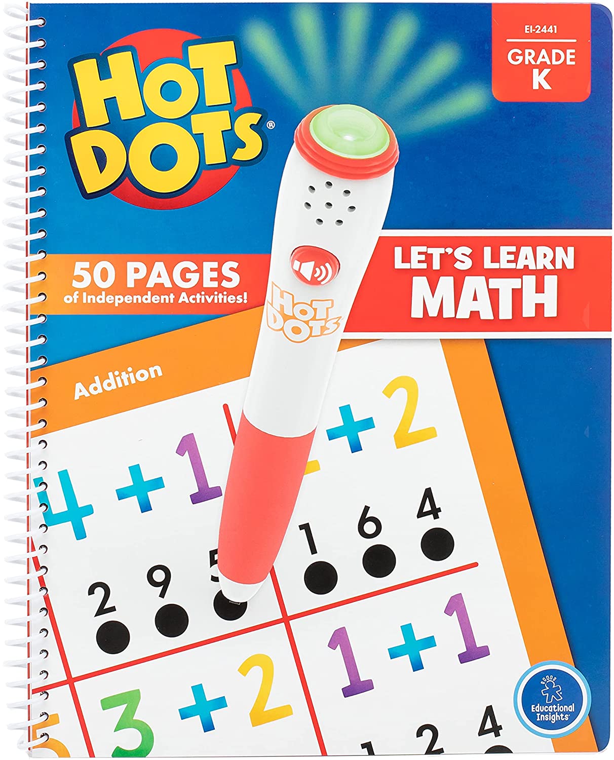 Educational Insights - Hot Dots - Lets Learn Math Workbook - Kindergarten
