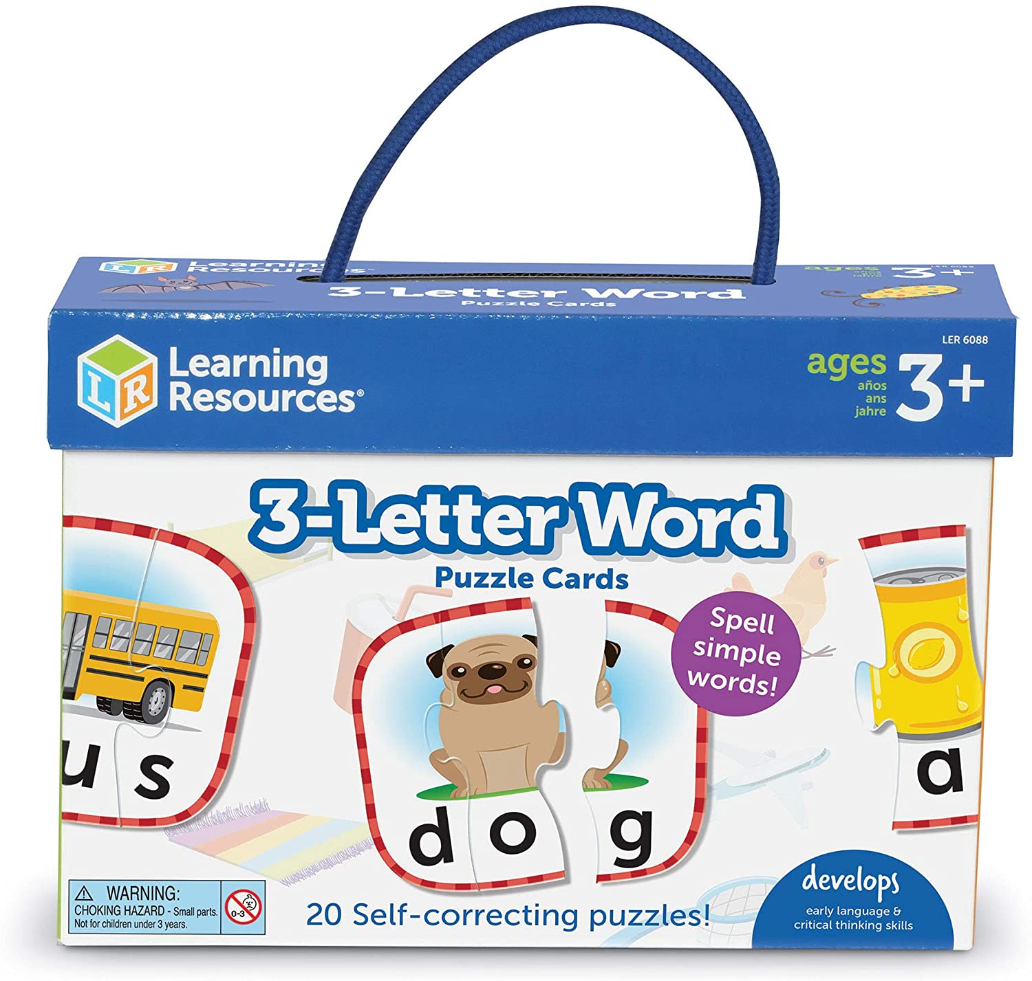 Learning Resources - 3-Letter Word Puzzle Cards