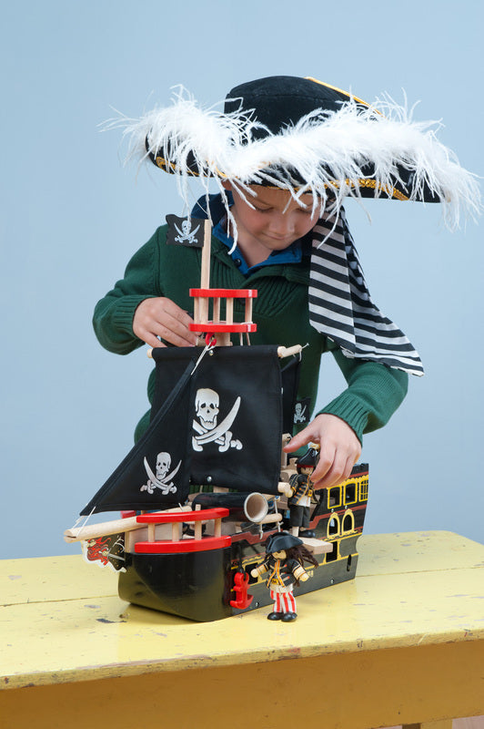 Le Toy Van - Barbarossa Wooden Pirate Ship for Kids