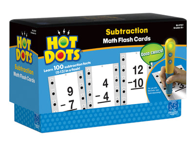 Educational Insights - Hot Dots - Math Flash Cards Subtraction - Grade K