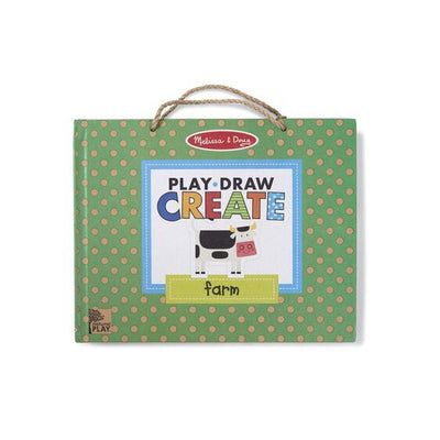 Melissa & Doug - Play Draw Create Reusable Drawing & Magnet Kit Farm