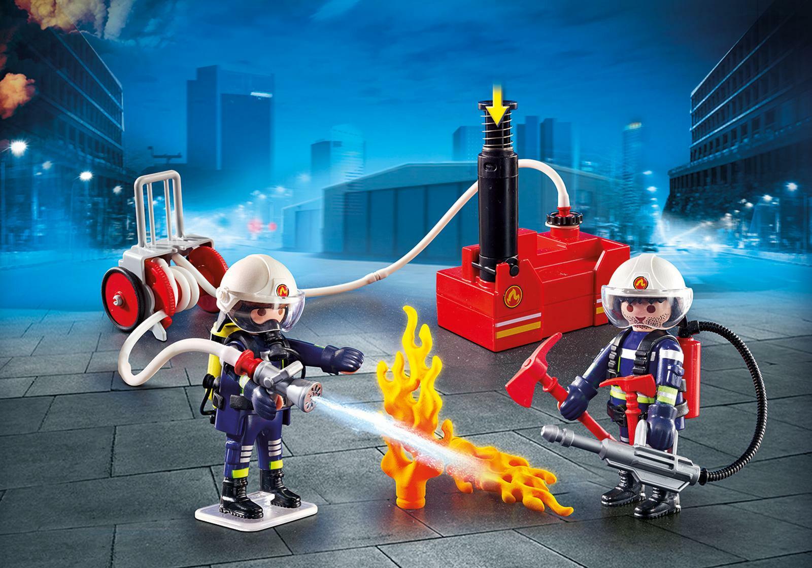 Playmobil - Fire Firefighters With Water Pump (9468)