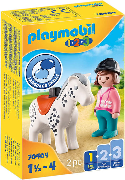 Playmobil - 1.2.3 Rider With Horse (70404)