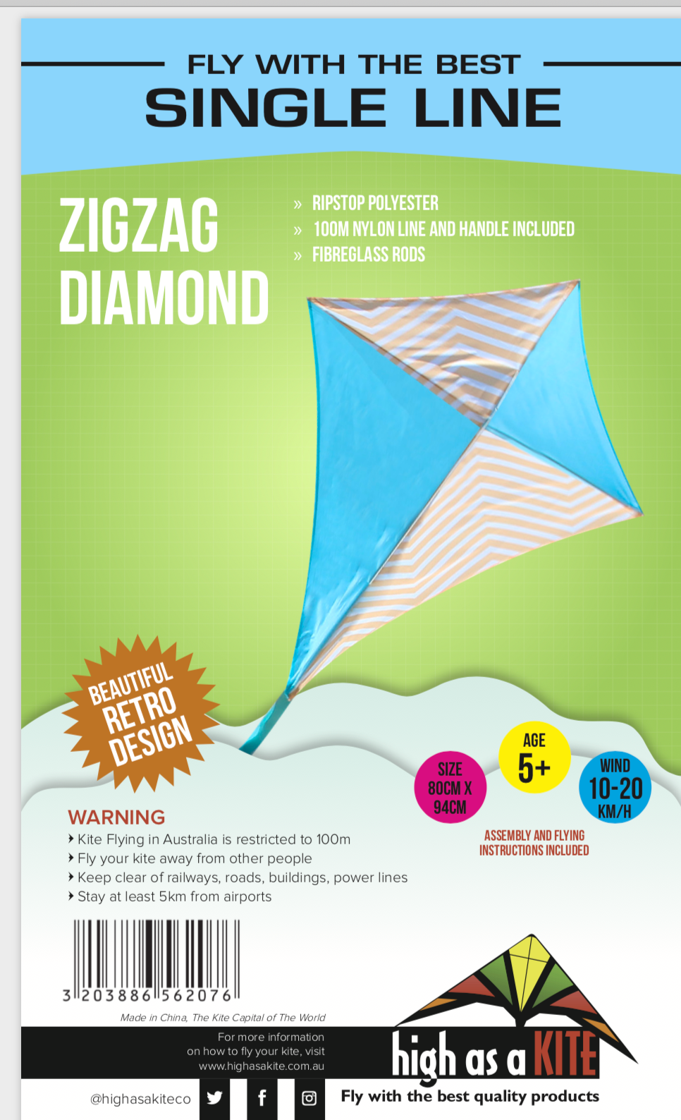 High as a Kite - Zig Zag Kite