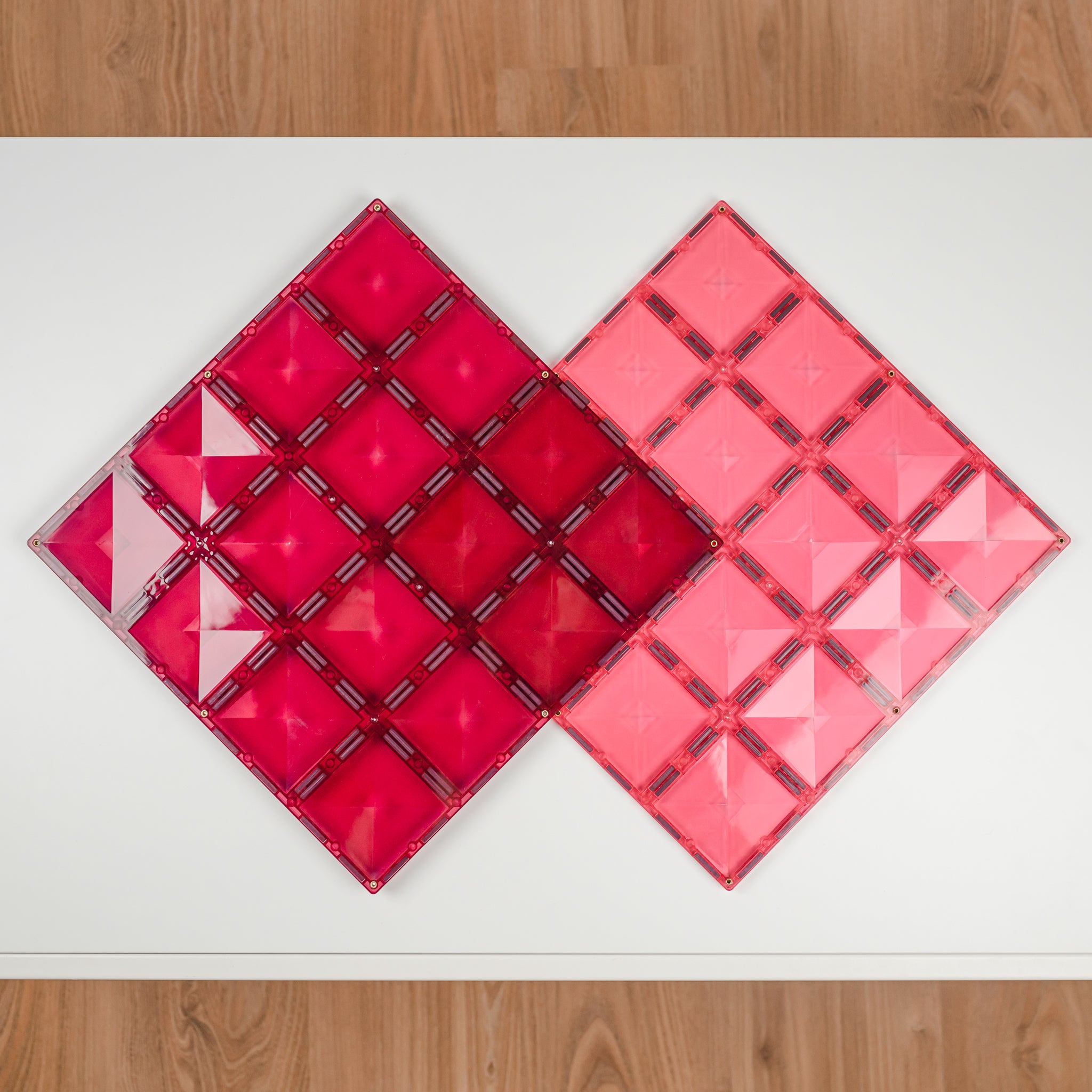 Connetix - 2 Piece Base Plate Pack - Pink & Berry