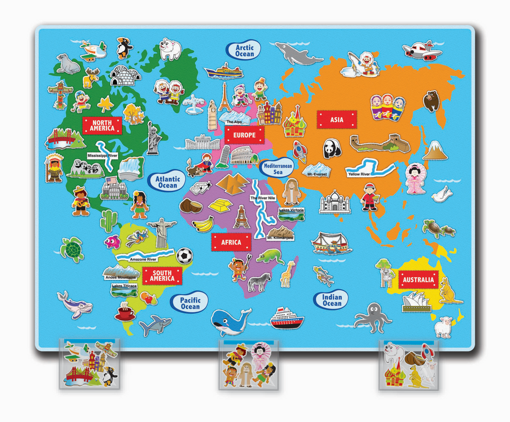 Felt Creations - Felt World Map Board