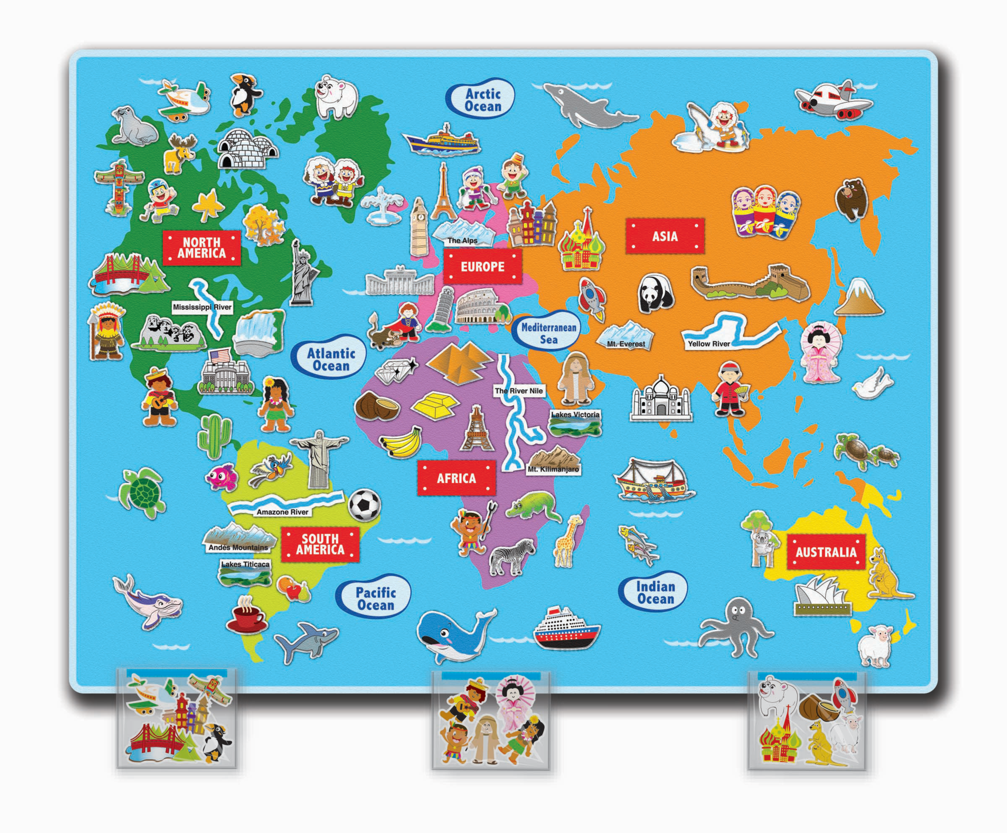 Felt Creations - Felt World Map Board