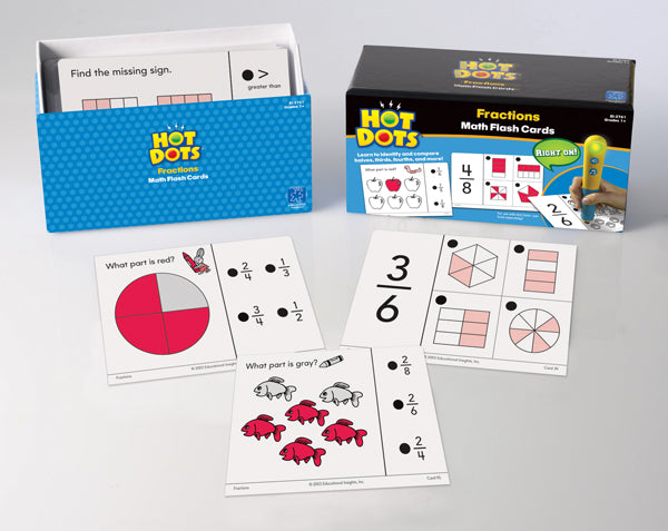 Educational Insights - Hot Dots - Math Flash Cards Fractions - Grade 1
