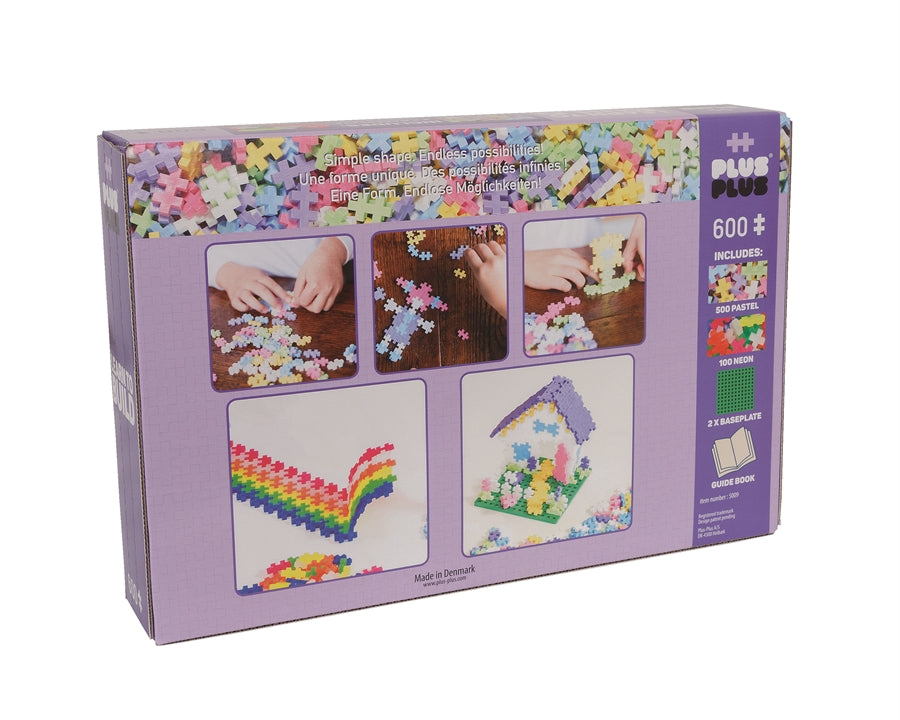 Plus Plus Puzzles - Pastel - Learn to Build - 600 Pcs
