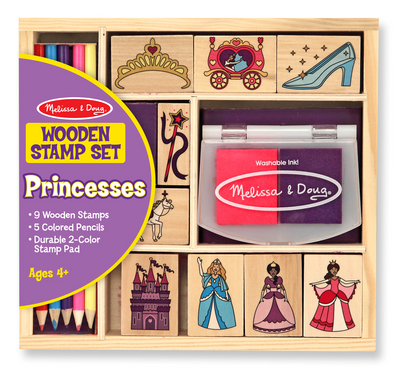 Melissa & Doug - Wooden Princesses Stamp Set